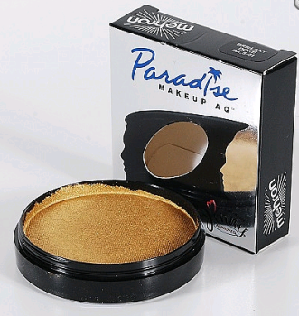 MEHRON cake barva na obličej a tělo metalická ZLATÁ žlutá 40g