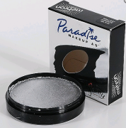MEHRON cake barva na obličej a tělo metalická STŘÍBRNÁ šedá 40g