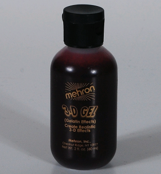 MEHRON 3-D gel - lepící želatina pro obličej a tělo - 60ml umělá KREV