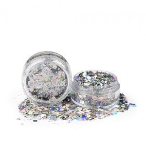 Laser Silver Chunky Glitter mix 8 ml.