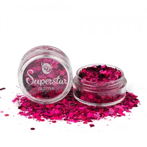 Laser Pink Chunky Glitter mix 8 ml.