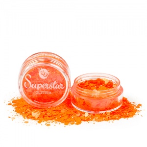 Fuorescent Orange Chunky Glitter mix 8 ml.