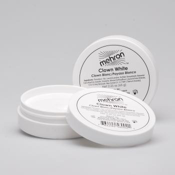 Barva na obličej a tělo MEHRON CLOWN WHITE b&iacute;l&aacute; 65g kr&eacute;mov&aacute; klaunsk&aacute; běloba